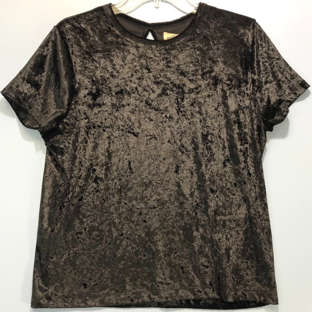 Hollister Velour Short Sleeve Top